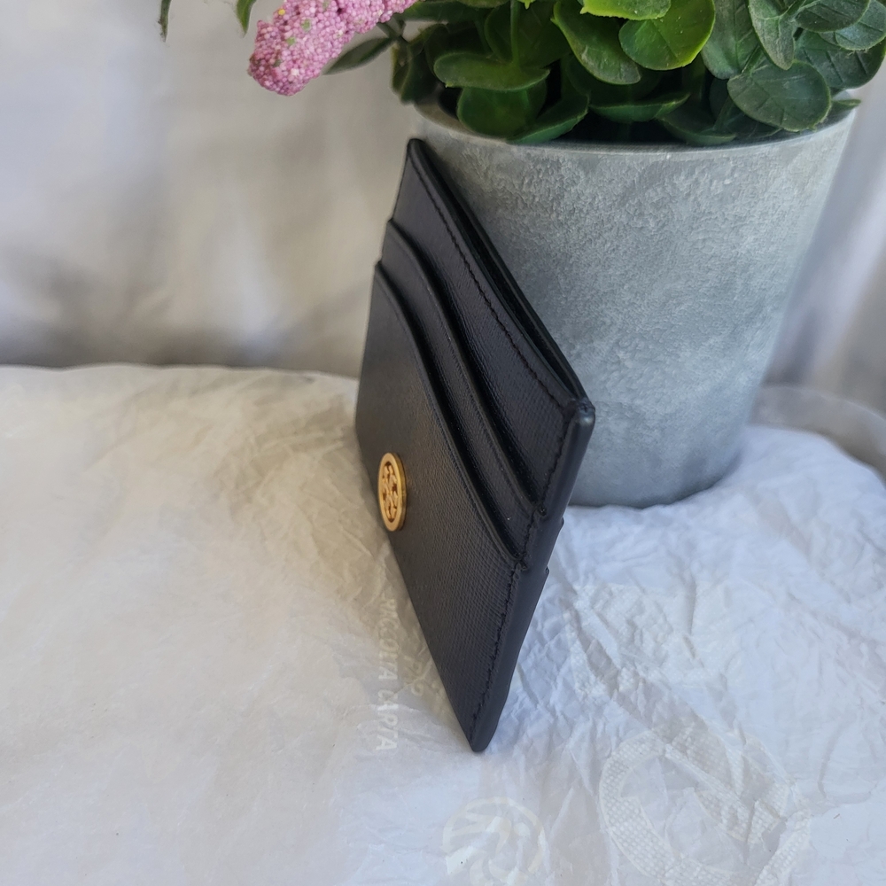 Tory Burch Black and Gold Card Holder. # 54 - Picture 5 of 7